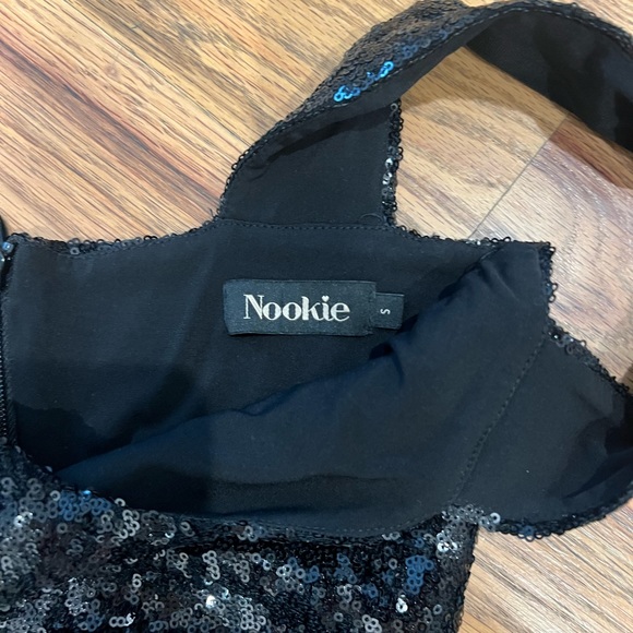 Birthday dress. Nookie sequins dress midi black. Used. Perfect for NYE! - Picture 5 of 5